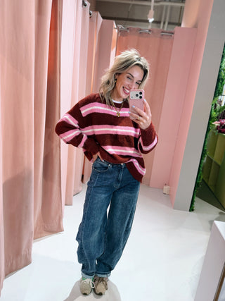Hester Knit - Bordeaux/Roze