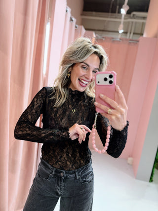Davina Lace Top - Zwart