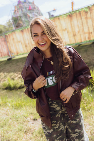 Benja PU Jacket - Bordeaux