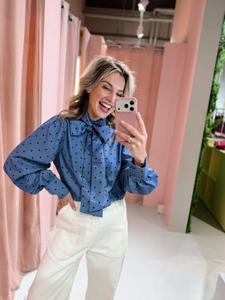 Jolie Denim Blouse - Blauw