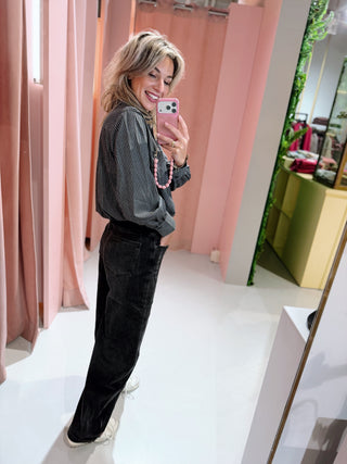 Elenor Barrel Jeans - Washed Grey
