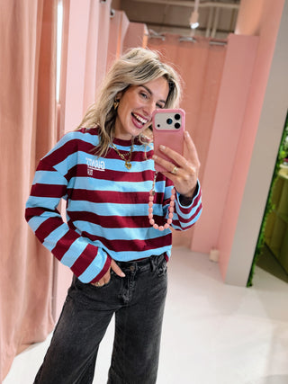 Giants Longsleeve - Blauw/Bordeaux