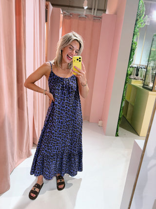 Jasmine Dress - Paars Leopard