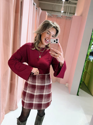 Kaitlyn Ruit Skirt - Bordeaux