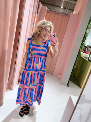 Palm Dress - Blauw