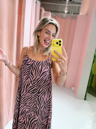 Jasmine Zebra Dress - Lila
