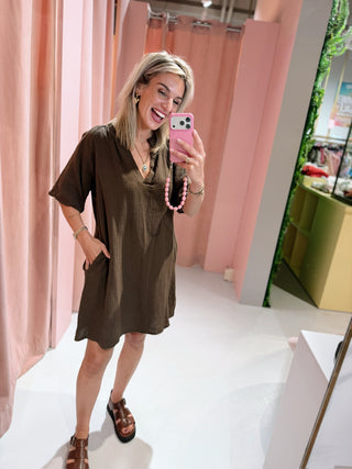 Riley Dress - Bruin