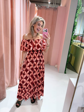 Paola Dress - Bordeaux