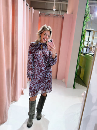 Kim Dress - Paars/Blauw