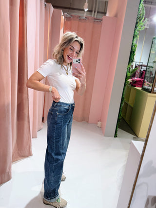 Elenor Barrel Jeans - Blauw