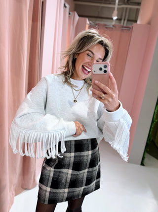 Fringe Sweater - Grijs