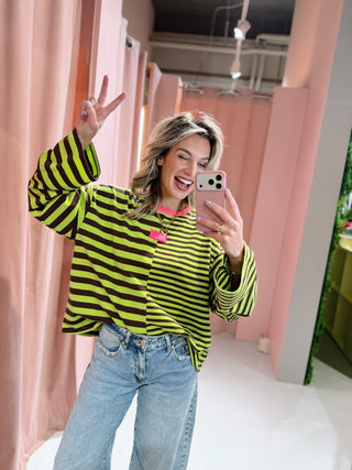 Imani Longsleeve - Bruin/Lime
