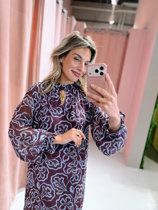 Kim Dress - Paars/Blauw