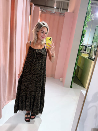 Jasmine Dress - Bruin Leopard