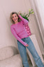 Umay Streep Longsleeve - Fuchsia/Groen