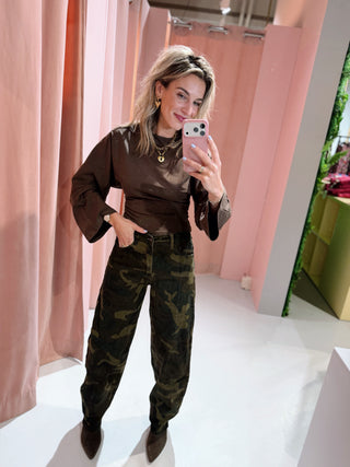 Hayden Barrel Jeans - Camouflage
