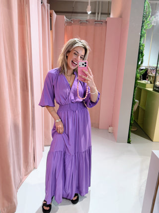 Kira Dress Uni - Paars
