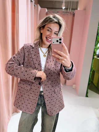 Dot Blazer - Bordeaux