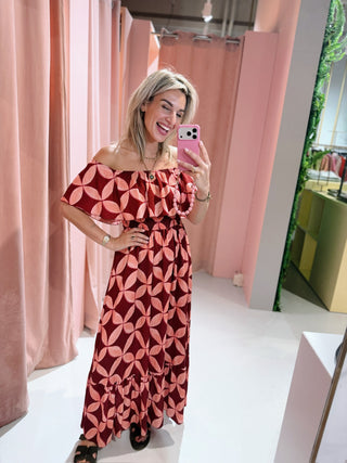 Paola Dress - Bordeaux