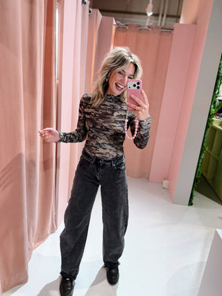 Daisy Mesh Longsleeve - Camouflage
