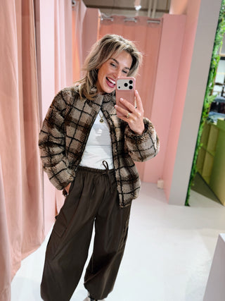 Check Teddy Jacket - Bruin