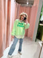 Blouse Extender - Lime Green Streep