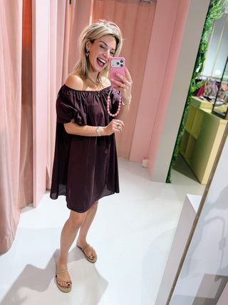 Laila Dress - Aubergine