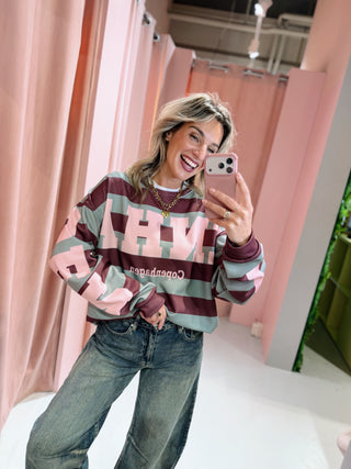 Copenhagen Sweater - Groen/Bordeaux