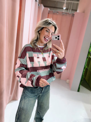 Copenhagen Sweater - Groen/Bordeaux