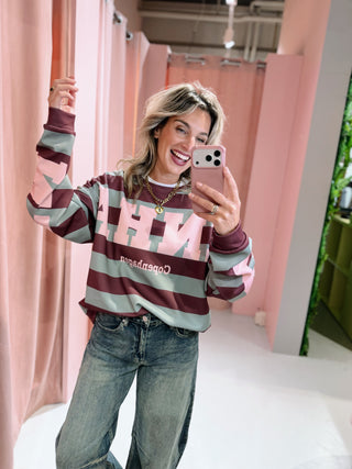 Copenhagen Sweater - Groen/Bordeaux