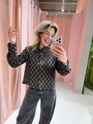 Loiza Ruit Blouse - Bruin