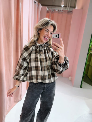 Lynn Ruit Blouse - Bruin