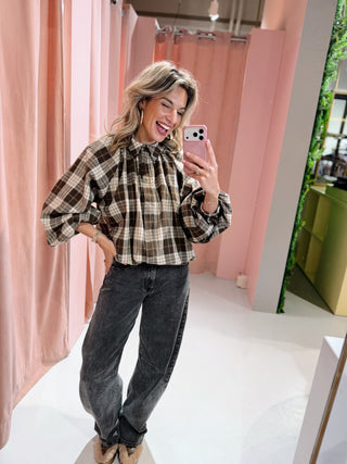 Lynn Ruit Blouse - Bruin