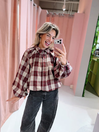 Lynn Ruit Blouse - Bordeaux