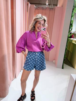 Lina Blouse - Magenta