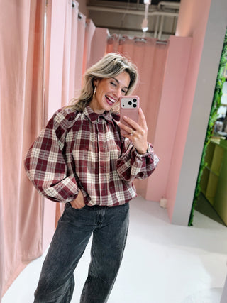 Lynn Ruit Blouse - Bordeaux