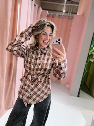 Lisanne Ruit Blouse - Bordeaux