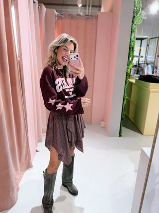 Paris Star Longsleeve - Bordeaux