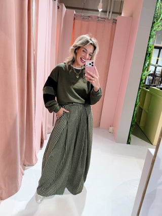 Lena Pleated Pants - Groen