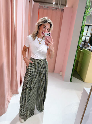 Lena Pleated Pants - Groen