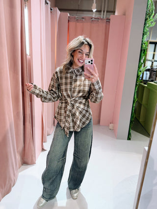 Lisanne Ruit Blouse - Bruin