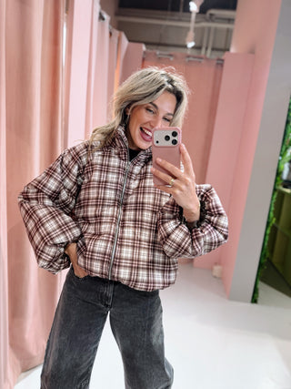 Anais Ruit Jacket - Bruin