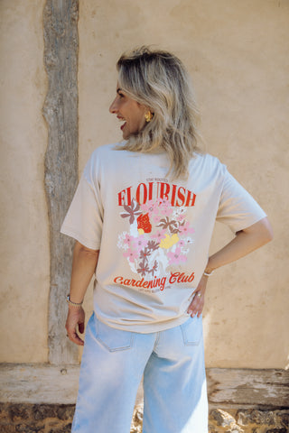 Flourish Tee - Beige