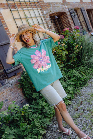 Flower Tee - Sea Green