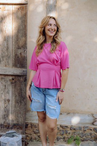 Flora Tee - Roze
