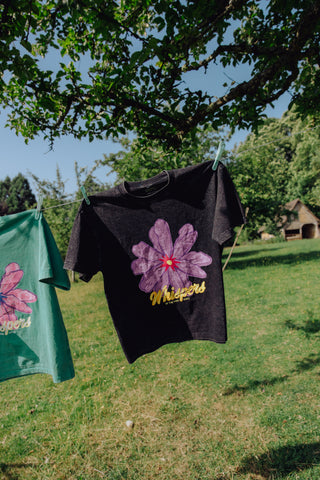 Flower Tee - Grey Washed