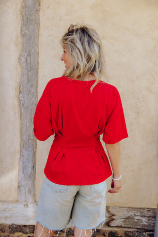 Flora Tee - Rood