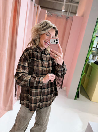 Fringe Ruit Blouse - Bruin