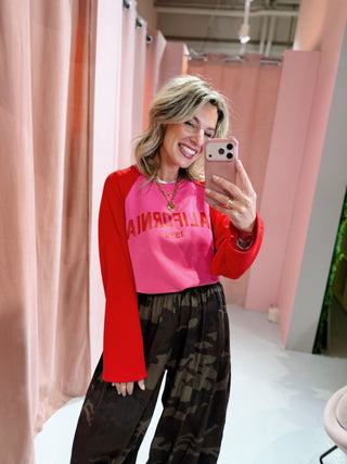California 1998 Longsleeve - Roze/Rood