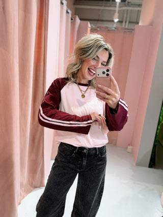 Mia Longsleeve - Roze/Bordeaux